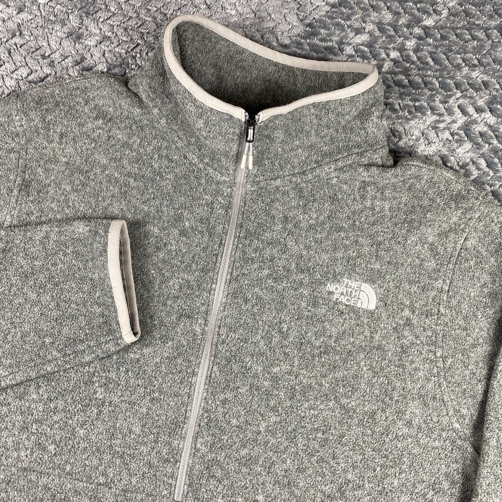 The North Face Pullover Mens Large Gray Quarter Zip Fleece Sweater Hiking
